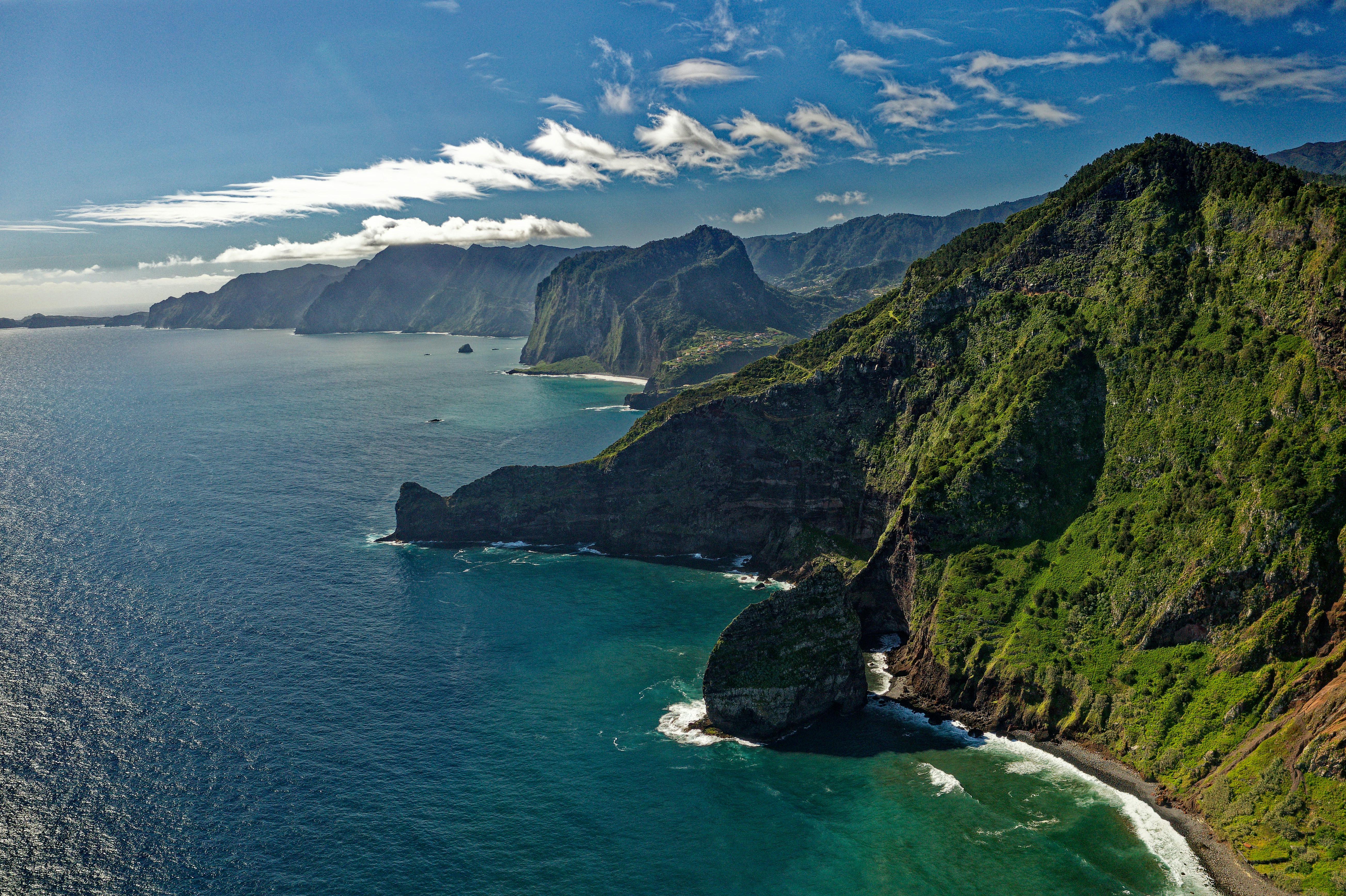 Volcanic sea cliffs on Madeira's north coast